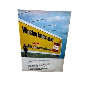 1966 Winston Cigarettes Original Ad Vintage 60s Ephemera